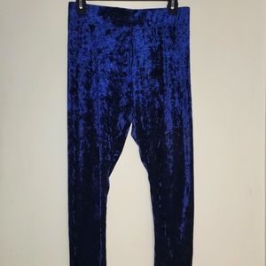Velvet leggings Blue